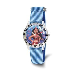Disney Girls Moana Blue Strap Acrylic Time Teacher Watch
